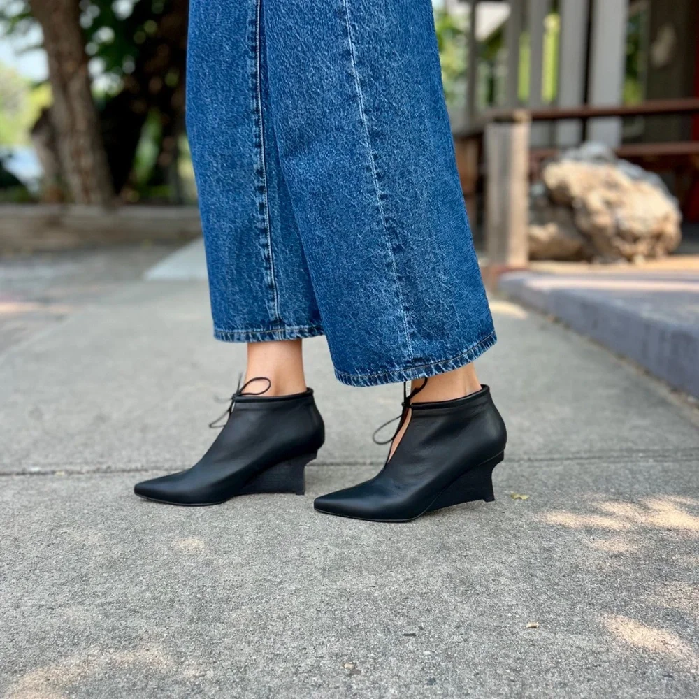 Coclico Ruffles Bootie in Black - Picture 3 of 4